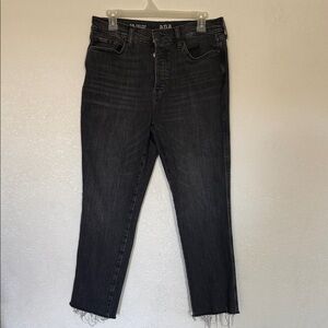 a.n.a Black Straight Leg High-Rise Jeans